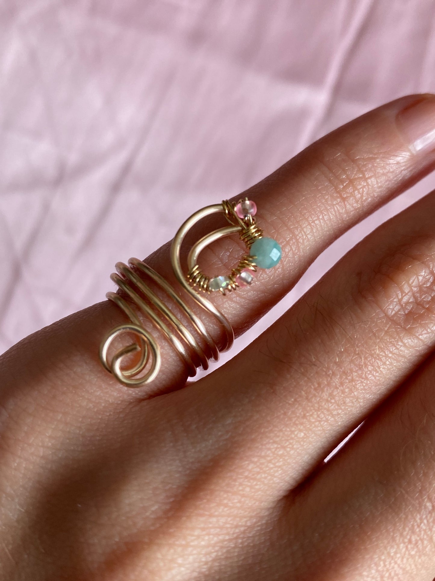 Amazonite and Japanese Glass