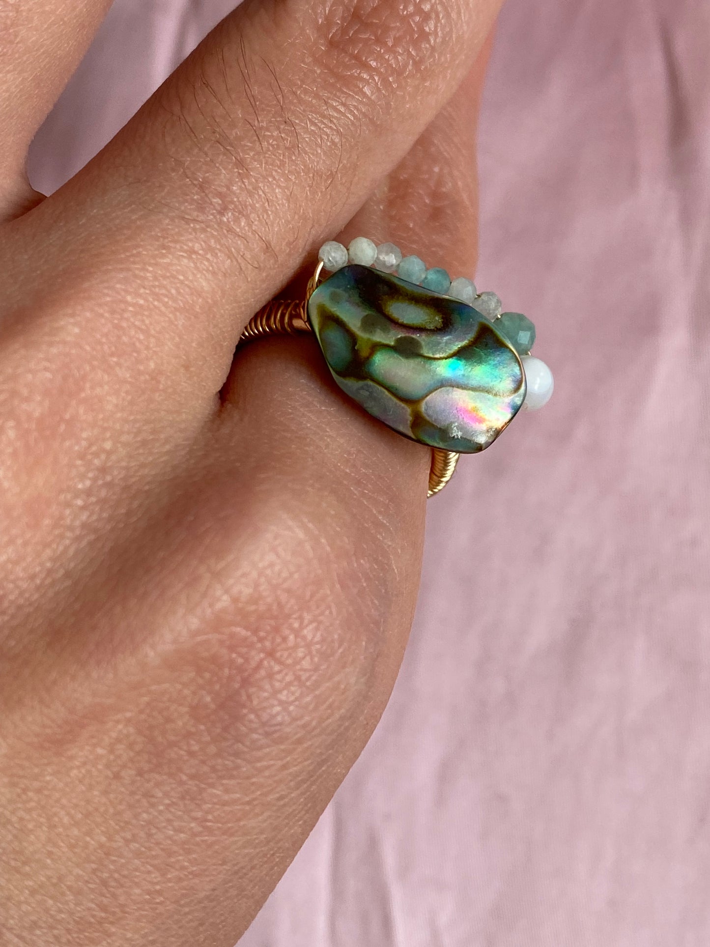 Pāua Shell and Amazonite