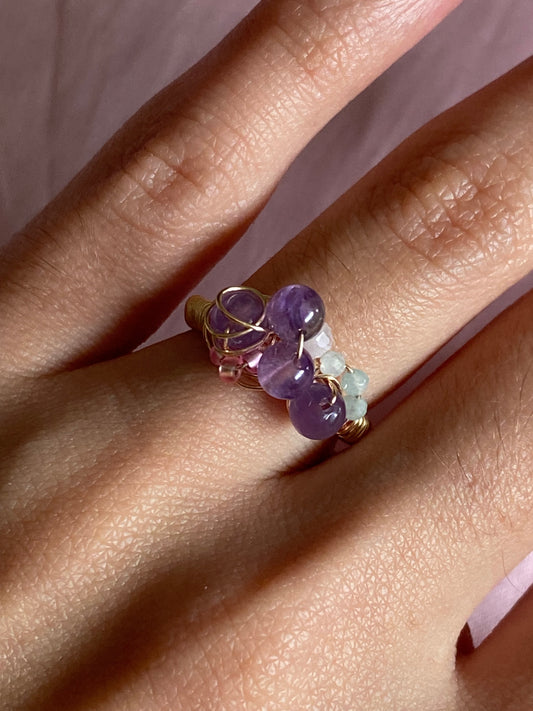Amethyst, Morganite and Amazonite