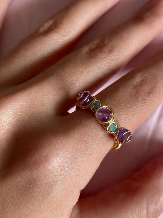 Amethyst and Amazonite
